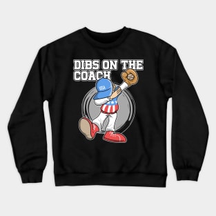 Dibs On The Coach Dabbing Baseball USA 4th Of July Crewneck Sweatshirt